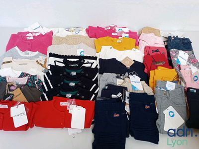a lot of clothes that are sitting on a table
