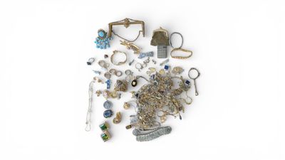Lot De Bijoux Fantaisie Vintage - Colliers, Bracelets, Montre, Bagues à Perles - Occasion