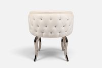 KARE DESIGN. Fauteuil en skaï blanc capitonné de strass, pie… (photo 2)
