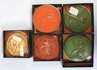 Lot de 5 reproductions SCEAUX/Médaillon en (plâtre ou résine…