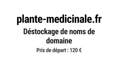 Nom de domaine plante-medicinale.