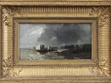 une image d'une peinture de bateaux dans un plan d'eau