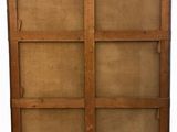 an image of a wooden cabinet with two doors and two shelves