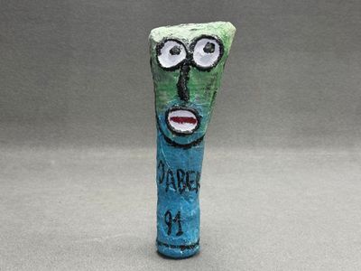 JABER (1938-2021) Sculptures en papier maché peint.