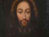 painting of a man with a crown of thorns on his head