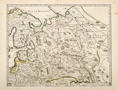 une vieille carte du royaume d'Angleterre, dont les frontières sont tracées en jaune et en vert