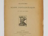an old book with a picture of a man in a hat on it