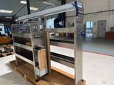 an image of a metal shelf in a warehouse