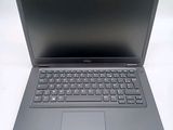 the dell laptop is open and ready to be used