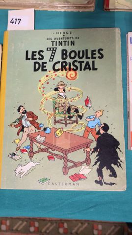 TINTIN: les 7 boules de cristal. Casterman, 1948. Charnière fragi...