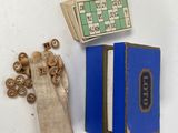 a small box with some sort of items on a table