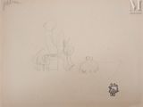 dessin représentant le dessin d'un enfant représentant un chat et un chien