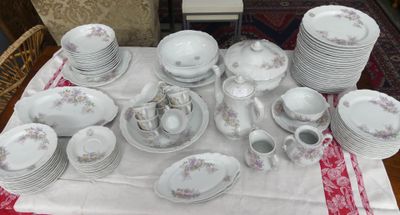 a table with a lot of plates and cups on it