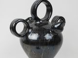 an image of a black vase on a white background