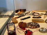 a table with a lot of jewelry on it
