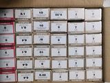 a cardboard box full of boxes with numbers on them