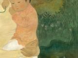 a painting of a woman holding a baby in her arms