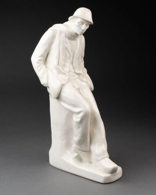 Victor VOETS (1882-1950). Le chômeur Faïence Signé sur la te…