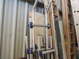 a ladder that is leaning against a wall in a building