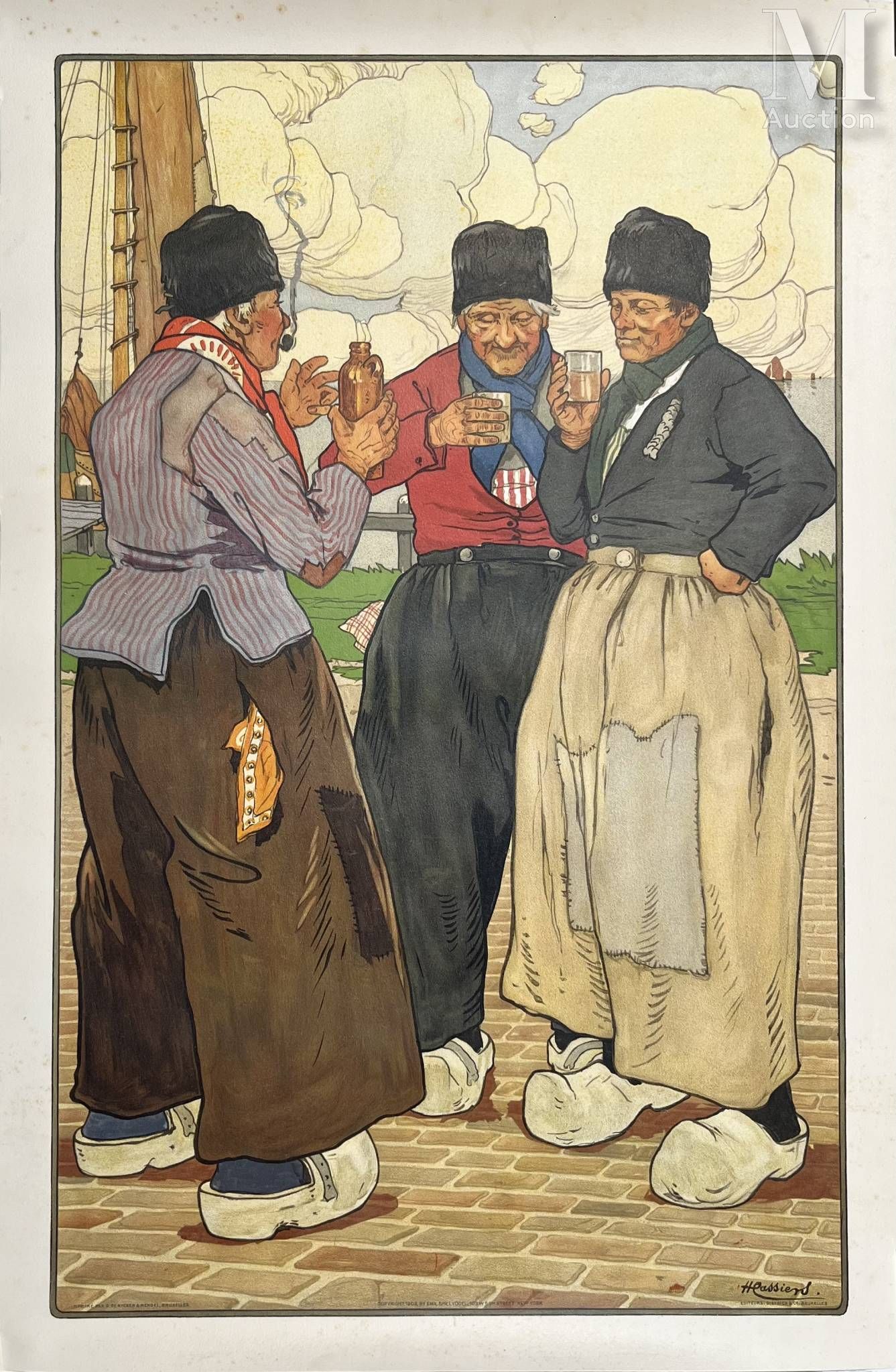 Henri CASSIERS (1858-1944) Dutch men
