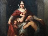 an image of a painting of a woman holding a baby in her arms