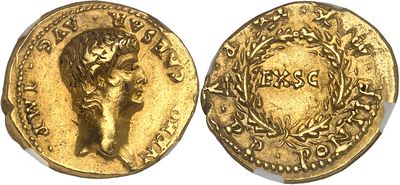 an image of a gold coin with a woman on it