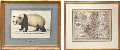 Lot de 4 gravures de carte et 3 estampes comprenant : - SEUT…