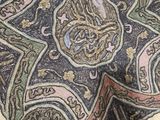 a picture of a table cloth with a design on it