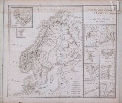 an old map of the country of norway with its major cities and rivers