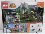 a box with a lego jurassic set in it on a table