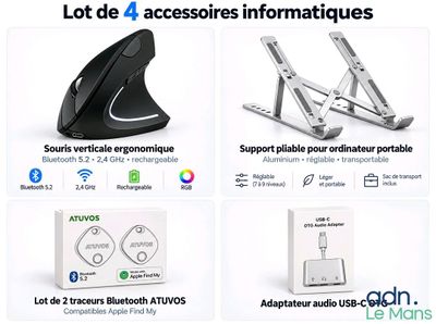plusieurs types différents de gadgets électroniques présentés sur un fond blanc