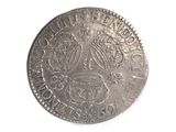 an old silver coin on a white background with a white background