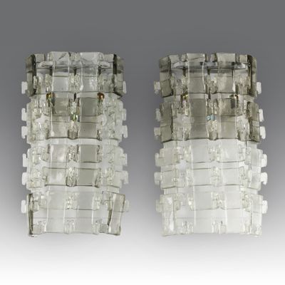 paire d'appliques murales en verre de Murano, Italie, années 1960