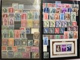 a picture of a collection of stamps on display in a book