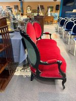 Banquette, en bois noirci et velours rouge, époque Napoléon … (photo 2)