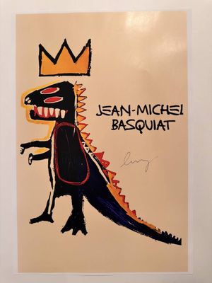 jean michel basquiat signed art print by artist jean michel basquiat