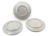 three plates that are sitting next to each other