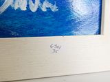 une photo d'une photo d'un tableau sur le mur