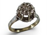 une image d'une bague en diamant sur fond blanc