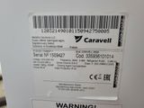a label on the back of a refrigerator that says caravel