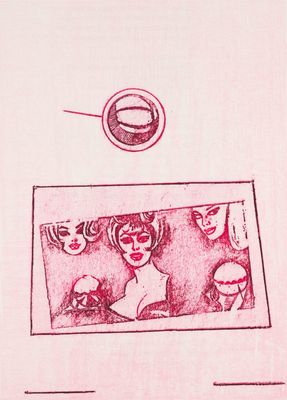 dessin représentant une femme tenant une tasse de café à la main