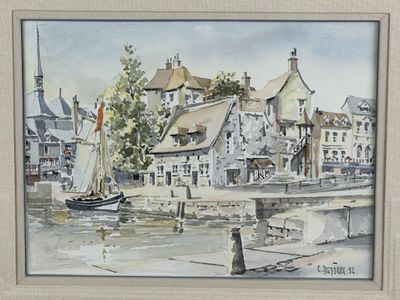 C. DESSAUX (XXe). "Honfleur, la lieutenance".
