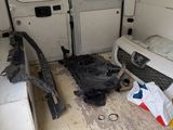 a picture of a van that has been vandalized and is in the process of remodeling