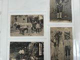 a book with pictures of people and animals on it