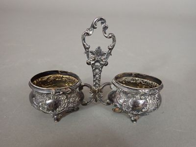 pair of antique silverplated sugar and butter dishes