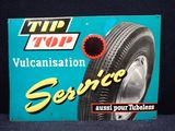 une affiche annonçant un service sur un fond bleu