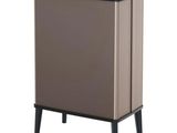 a close up of a trash can on a white background
