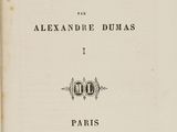 an old book with a black and white image of the title of a novel