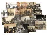 plusieurs vieilles photographies en noir et blanc représentant des hommes et des femmes en uniforme militaire