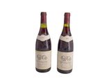 deux bouteilles de vin posées l'une à côté de l'autre sur une surface blanche